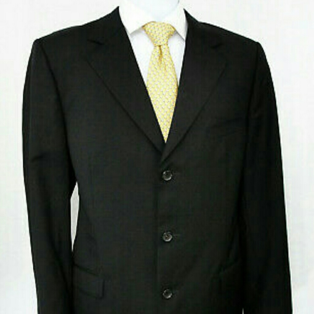 Gucci Black Herringbone suit jacket 42R